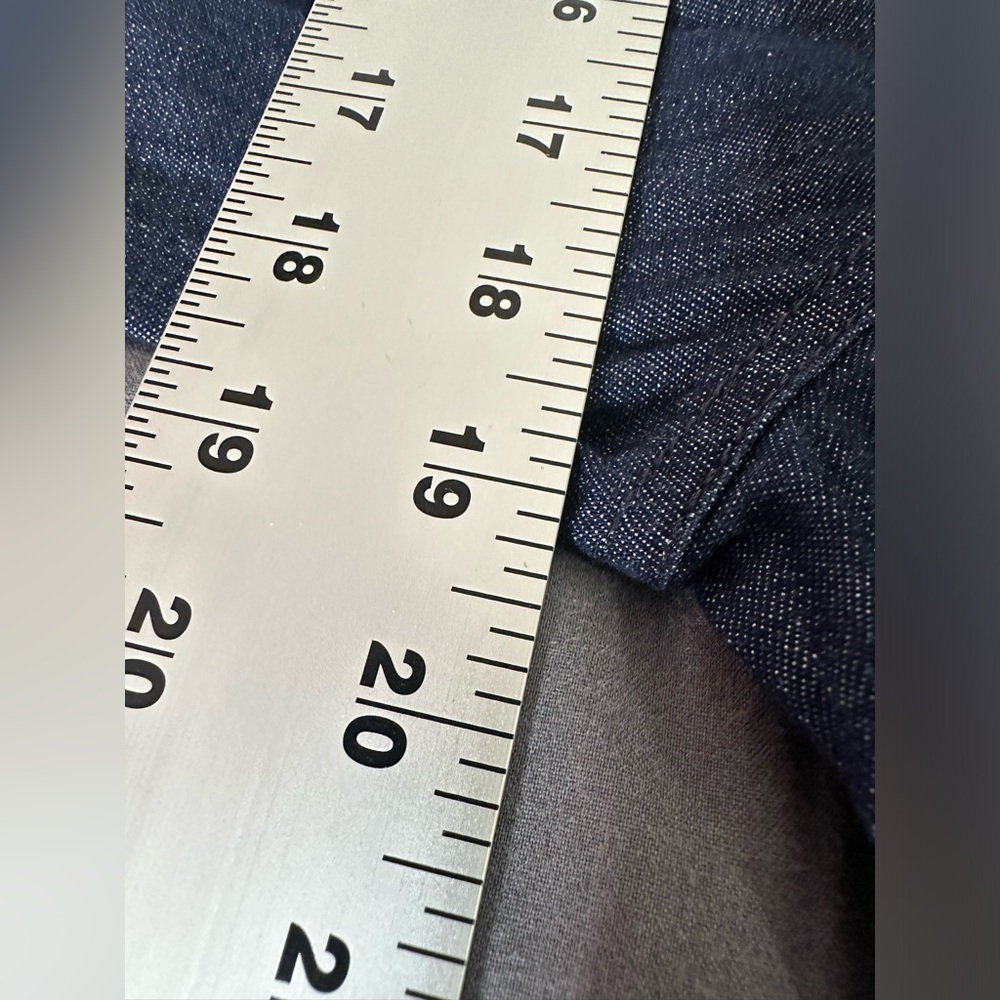 Seven For All Mankind Long- Sleeve Zip Front Denim Dress Size Large - Picture 14 of 15